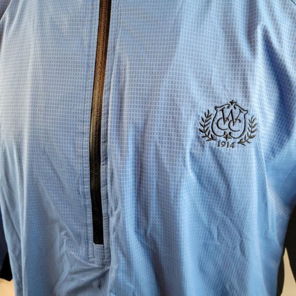 Under Armour Jacket Mens XL Blue Performance Golf Wear Windbreaker Half Zip S/S - Picture 3 of 11